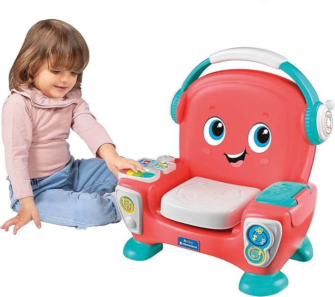 Clementoni - The Dance Chair, Educational Musical Chair to Learn First Knowledge; Children's Bilingual Musical Game Spanish and English, from 12 Months (61359)