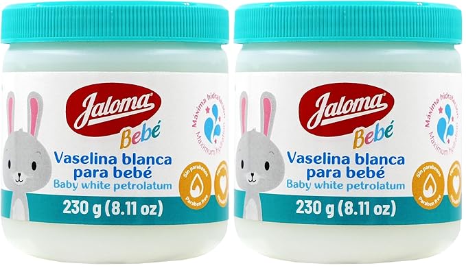 Jaloma Baby Petrolatum, Baby Vaseline Moisturizes and Softens Baby Skin, 8.11 Oz Jar (Pack of 2)