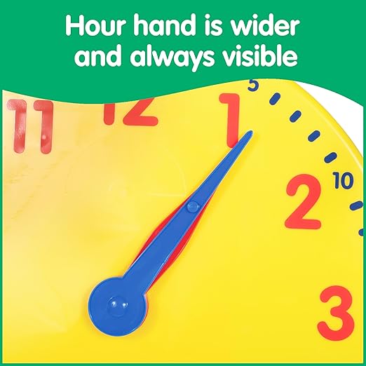 edxeducation Student Clocks | Set of 6 | Clocks for Kids Learning to Tell Time | Analog-Style with Movable Hands | Teach Children Minute and Hour Relationships