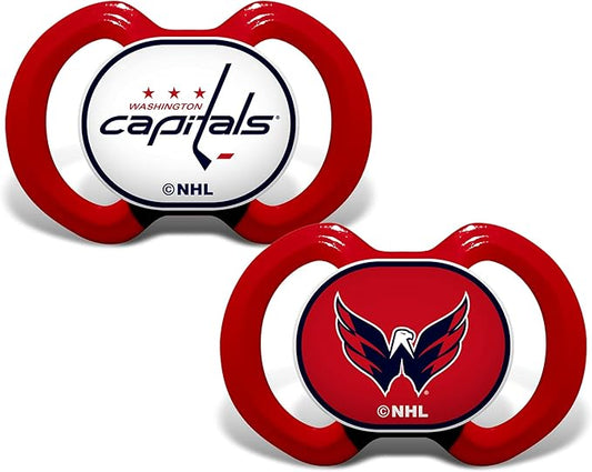 Baby Fanatic Pacifier 2-Pack - NHL Washington Capitals - Officially Licensed League Gear