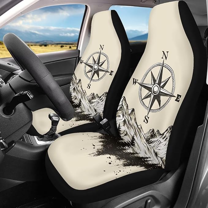 Peak Waterproof Car Seat Cover Anti-Slip Back Fabric Automobile Front Seat Covers Easy to Install All-Season Protection Universal Vehicle Accessories