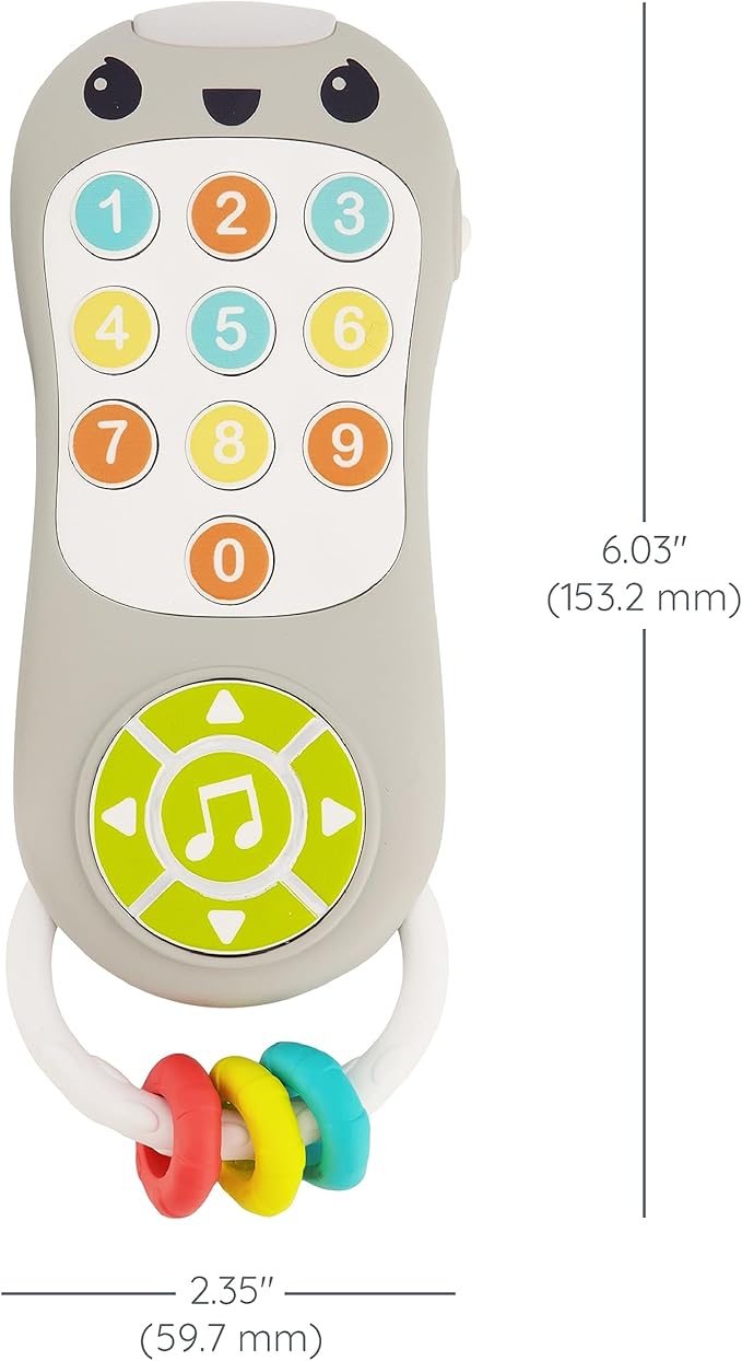 Infantino Music & Light Pretend Remote Control - Fine Motor Skills with Melodies & Sounds for Infants & Toddlers, 6M+