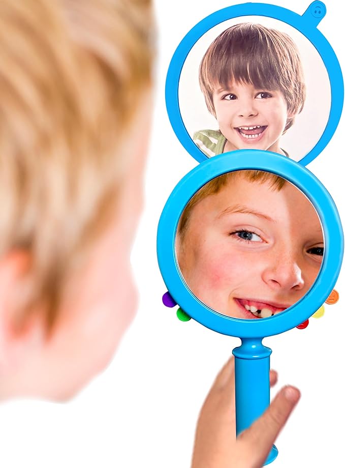 Emotion kids Mirror - Social Emotional Learning Activities & Autism Toys for Toddlers - Sensory Toys for Kids with Autism - Autism Sensory Products for Calm Down Corner - Therapy Games for Kids