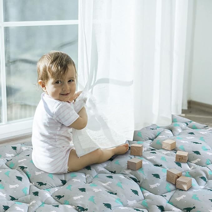 Baby Play Mat for 71'' x 59'' Playpen, Playmat for Babies and Toddlers Large & Thick, Non Slip Baby Play Mats for Floor, Kids Play Mat for Playpen Easy Clean, Foam Play Mat, Grey