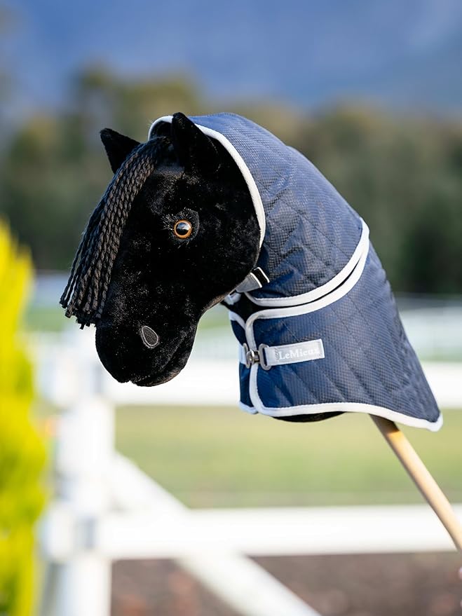 LeMieux Hobby Horse Stable Blanket - Navy - Suitable for Ages 3+