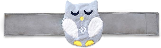 Baby Colic, Gas and Upset Stomach Relief, Baby Heated Tummy Wrap for Newborns - Belly Hugger - Infant Swaddling Belly Belt, Heating Pad with Soothing Warmth for Fussy Infants (Grey-White)