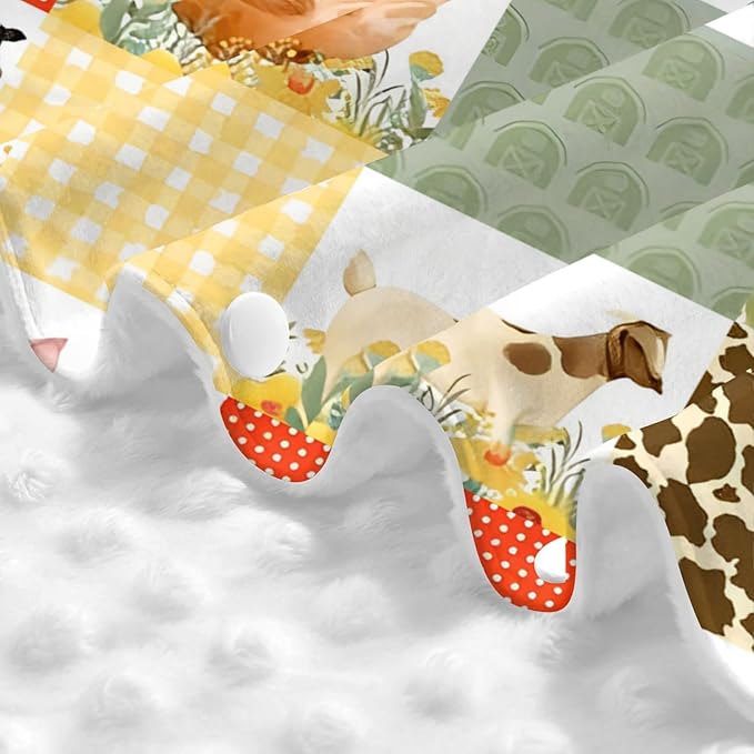 Personalized Baby Car Seat Canopy for Babies with Name, Custom Car Seat Covers for Boys Girls, Infant Opening Minky Nursing Breastfeeding Stroller Cover Carseat Canopies for Newborn (Farm Animals)