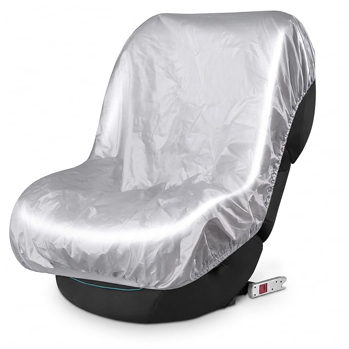 EcoNour Baby Car Seat Sun Shade Cover | Infant Carseat Heat Protector Keeps Toddler Seat at a Cool Temperature | Reflective car seat Sunshade Blocks Out Heat | Baby Travel Accessories