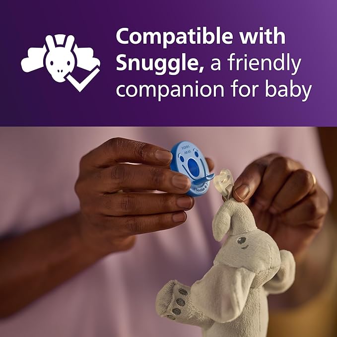 Philips Avent Soothie Baby Pacifiers - 100% Silicone Pacifiers for Babies 3-18 Months, One-piece Design, BPA-Free, Extra Durable, Sky Blue and Light Blue, 4 Pack, Model SCF192/71