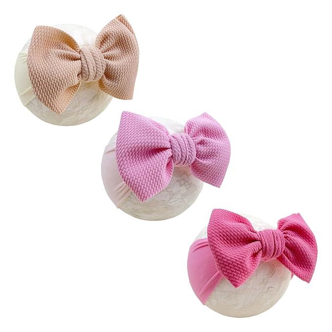 Baby Girl Headbands Nylon Bow Hair Accessories for Newborn Infants Toddlers (Y07, FZ)