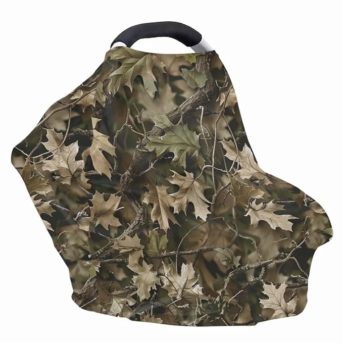 Coldinair Jungle Dead Leaf Baby Car Seat Covers for Boys or Girls,Multi-use Cover,Baby Carseat Canopy,Nursing Cover for Breastfeeding
