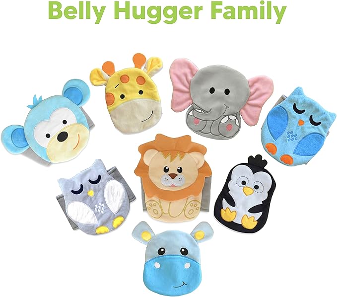 Baby Colic, Gas and Upset Stomach Relief, Baby Heated Tummy Wrap for Newborns - Belly Hugger - Infant Swaddling Belly Belt, Heating Pad with Soothing Warmth for Fussy Infants (Elephant)