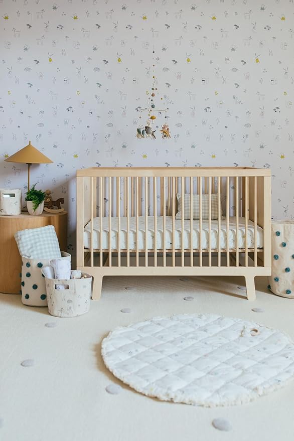 Pehr Baby Play Mat, Magical Forest | Ultra-Soft Quilted 100% Cotton Exterior with Plush Polyester Fiberfill | 40” Diameter