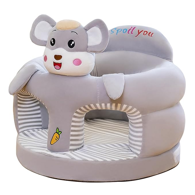 Baby Support Plush Sofa Floor Seat - Sit Me Up Chair for 3-24 Month (Mouse, 40cm*40cm*15cm)