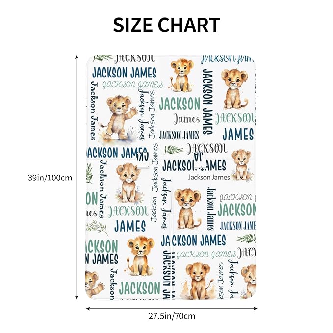 Personalized Baby Car Seat Cover Winter Custom Minky Carseat Cover Boy Girls with Name Lion Carseat Canopy Customized Car Seat Canopy Infant Carrier Covers Nursing Cover Toddler Blanket