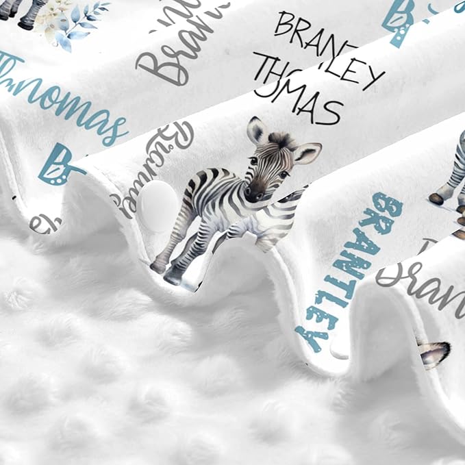 Personalized Baby Car Seat Cover Winter Custom Minky Carseat Cover Boy Girls with Name Zebra Carseat Canopy Customized Car Seat Canopy Infant Carrier Covers Nursing Cover Toddler Blanket