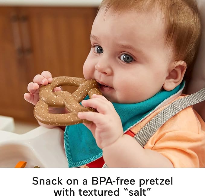 Fisher-Price Tiny Treats Gift Set, 3 pretend food infant teething toys