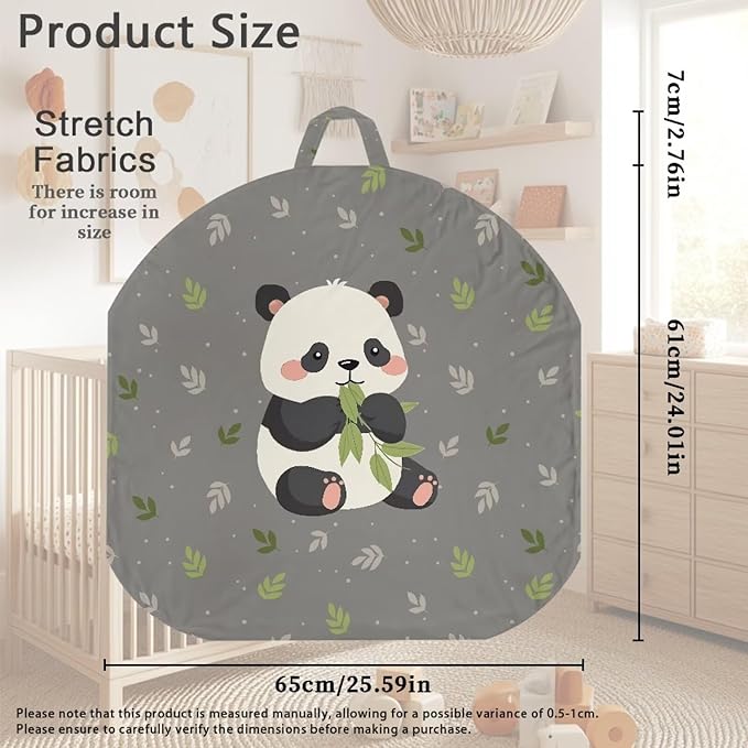 Newborn Lounger Cover, Panda Removable Newborn Lounger Cover Soft Baby Lounger Cover Portable Infant Lounger Slipover Breathable Nest Pillow Cover for Boys Girls