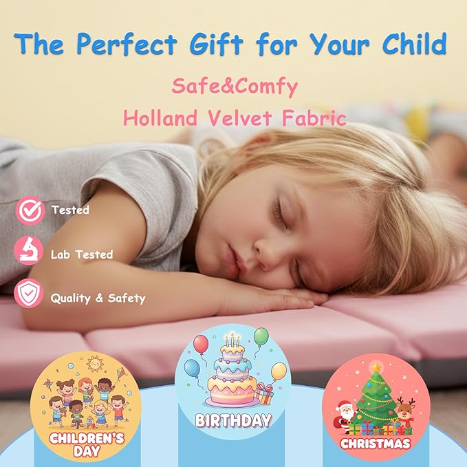 Tiita Kids Nap Mat, Foldable Play Mat, Sleeping Pad