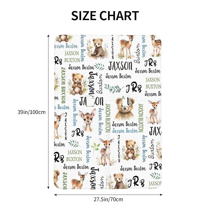 Winter Carseat Cover for Baby Personalized Woodland Baby Car Seat Cover with Name Custom Minky Car Seat Canopy Boys Girls Infant Carrier Covers Nursing Cover Toddler Blanket