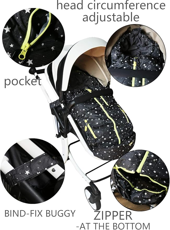 BGX Wipcream Waterproof Baby Stroller Sleeping Bag,Infant Wearable Stroller Blanket Winter Outdoor Tour Keeping Your Baby Warm,Star