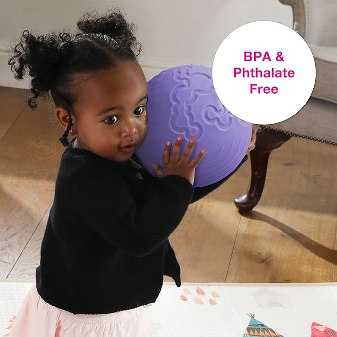 Edushape Texture-iffic Sensory Ball for Baby - 7" Baby Ball that Helps Enhance Gross Motor Skills for Kids - Toddler Ball with 8 Sections of Different Tactile Patterns