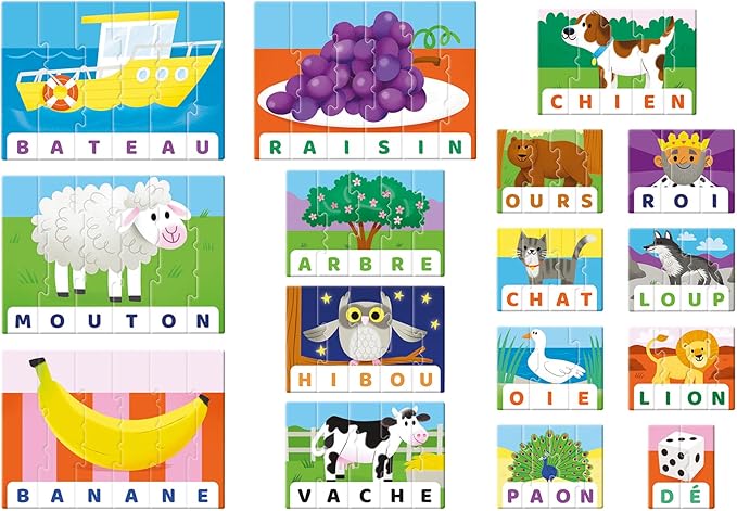 Clementoni | Letters and Words | Contains 16 Puzzles and 1 Guide. | 4 Years | 52791