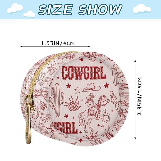Western Cowgirl Cactus Pink Print Pacifier Holder Case for Diaper Bag Portable Travel Pacifier Storage Case with Clip Newborn Baby Pouch for Baby Boys Girls Purse Outdoor