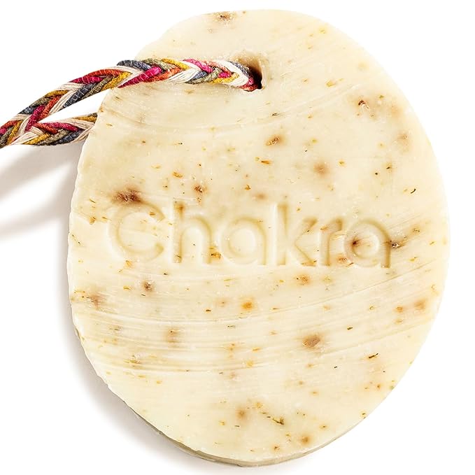 Chakra Oval Lavender & Chamomile Bar Soap - Paraben & Additive Free Handmade Soap Bar for Face, Body and Hands, Gentle Cleansing for Daily Skin Care, 7 oz