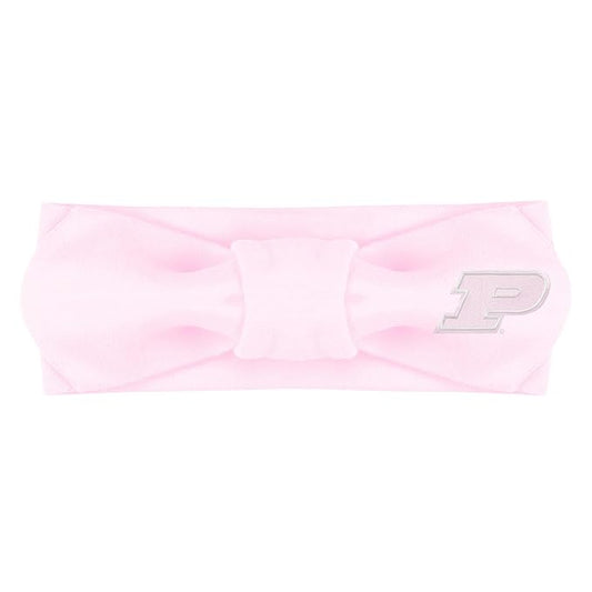 Creative Knitwear Purdue Boilermakers Infant Girls Pink Solid Hair Knot Headband Embroidered Logo - Size Newborn - 4T