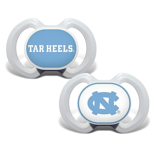 Baby Fanatic Pacifier 2-Pack - NCAA UNC Tar Heels - Officially Licensed League Gear