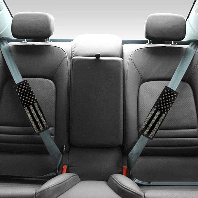 American Flag Car Seat Shoulder Strap Pads Soft Car Seat Shoulder Strap Pads Seatbelt Straps Cover Seat Belt Cover Pad for Kids 4 Pack Seatbelt Cushion