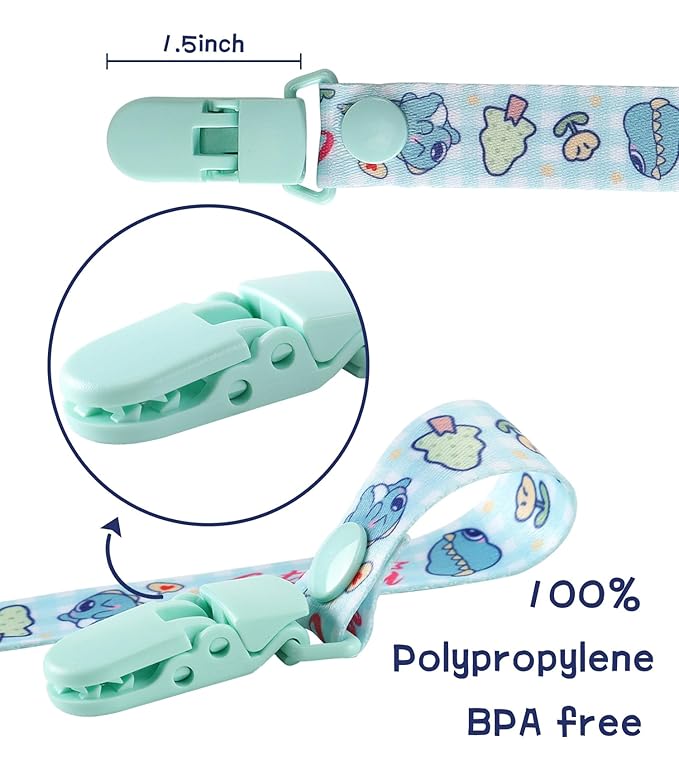 CutiePlusU Adult Pacifier Clip Adult Size Anyard Holder Clips 2 Pack-Pet Series