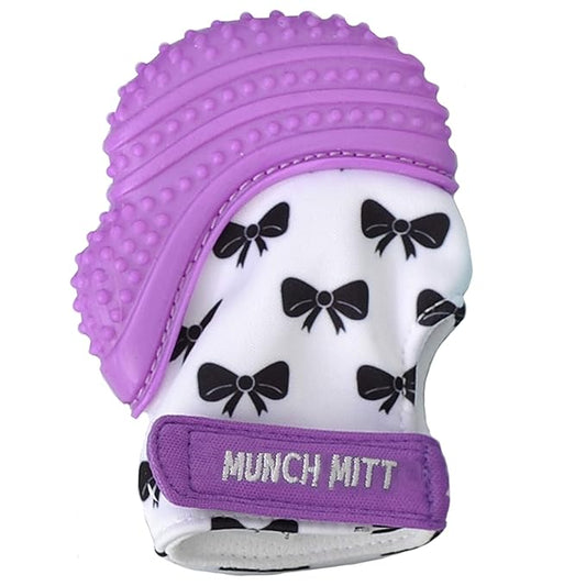 Munch Mitt Mini - Yellow' (Purple, Bows)