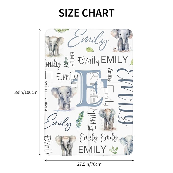 Personalized Winter Car Seat Covers for Babies with Name Elephant Minky Baby Car Seat Cover for Boys Girls Custom Infant Carseat Covers Baby Blanket Nursing Cover Breastfeeding Scarf