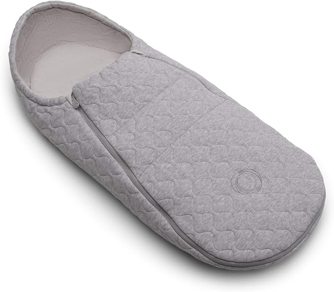 Bugaboo Newborn Inlay - Footmuff Suitable from Birth up to 6 Months - Light Grey Melange