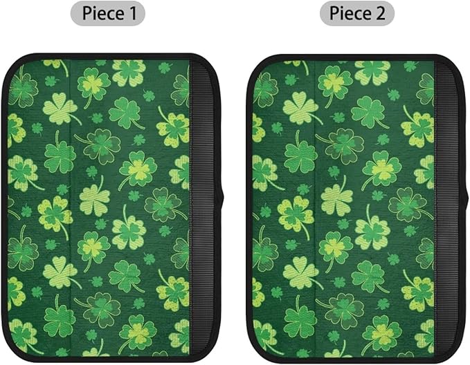 Saint Patrick's Day Seat Neck Strap Covers 2 PCS Clover Seatbelt Shoulder Pad Easy to Install Car Seat Strap Covers Soft Seat Belt Cushions Pads Compatible with All Cars and Backpack