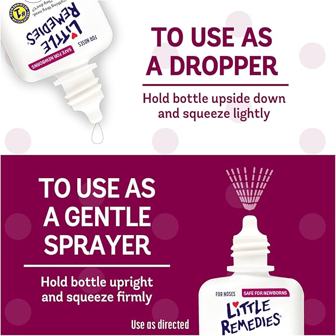 Little Remedies Infant Gas and Nose Solutions (1- 0.5 oz Saline Spray and Drops, 1- 4 oz Fast Acting Gripe Water)