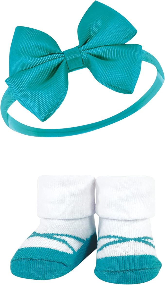 Hudson Baby Girl's Headband and Socks Giftset