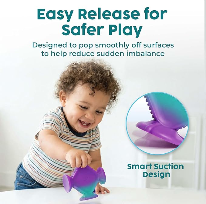 BUNMO Big Shapes Color-Changing Textured Suction Bath Toys for Toddlers 1–3 (10 Pack), Extra Large Silicone Bathtub Toys, BPA-Free Suction Cup Toys, Bath Toys for Kids Ages 1+, Sensory Bath Toys
