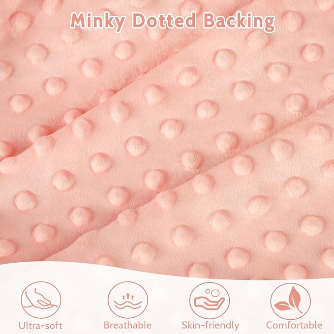 Windproof Baby Car Seat Cover, 3D Mink Dot Infant Car Seat Canopy with Breathable Mesh Window, Baby Carrier Cover for All Seasons, Easy Access Carseat Carrie Snug Fit Stroller, Pink Bow