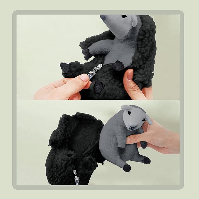 AGRIMONY Cute Shaved Sheep Stuffed Animals,Small Plushies Kawaii Lamb Plush Toys, Easter Valentines Mothers Day Birthday Christmas Funny Gifts Sheep Decor for Kids Girls Boys Teens Women