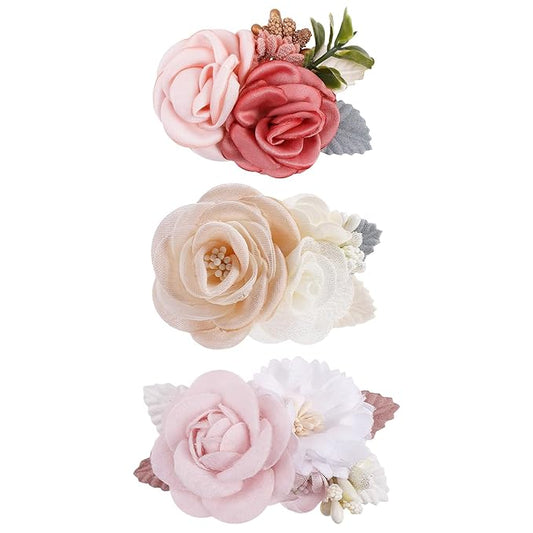 Flower Hair Clip BFNAAgirl Baby Girl Hair Bows Hair Accessories Alligator Clips for Infants Toddlers Gift (one size, flower8059)