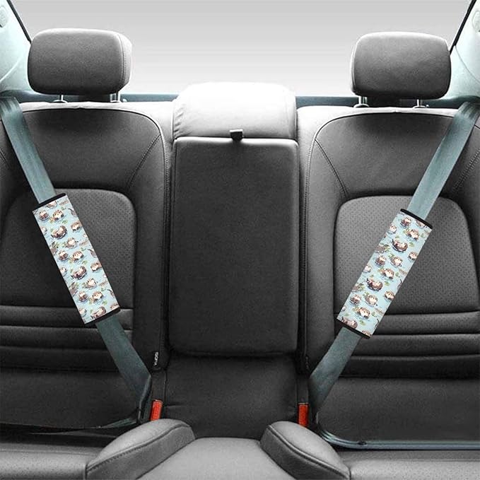 Seat Belt Cover Pad Cute Otter Car Seat Belt Shoulder Pad Seat Belt Shoulder Strap Pad Car Seat Belt Shoulder Protector Car Seat Shoulder Strap Pads 4 Pack Seat Belt Cover Car Accessories