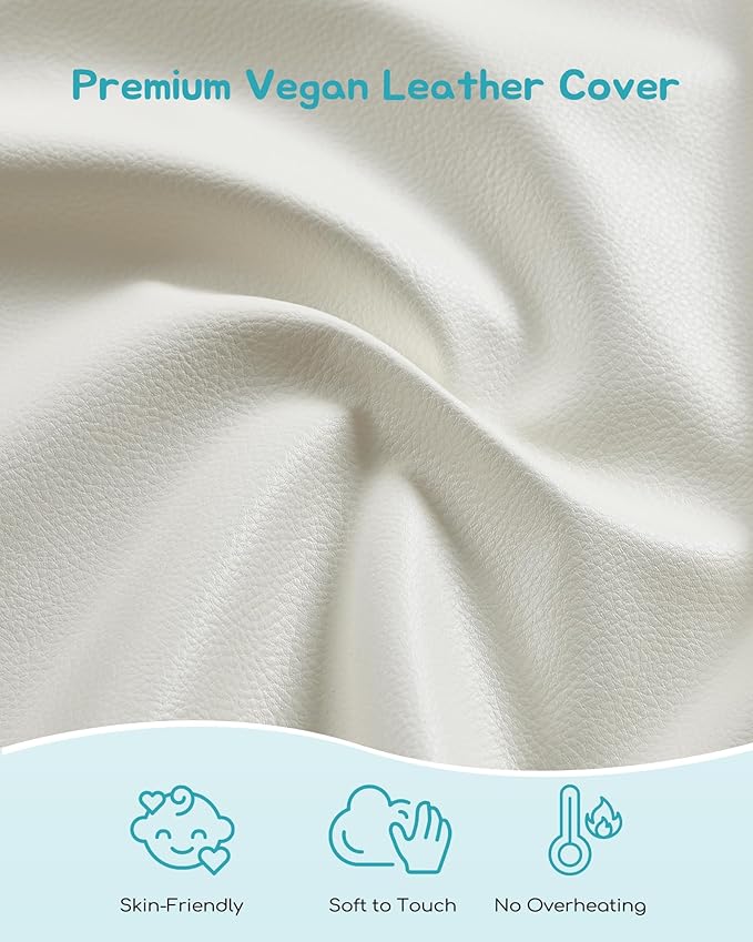 70.9” x 59” Large Baby Mat for Floor, Hypoallergenic Vegan Leather Cover Foam Play Mat for Living Room, Easy to Wipe Clean & Waterproof, Thick Playmat for Infants and Toddlers