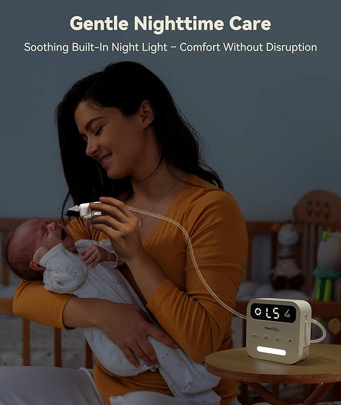 Electric Nasal Aspirator for Babies & Toddlers | 9 Adjustable Suction Levels | Safe Baby Nose Sucker with Food-Grade Tips & Portable Design