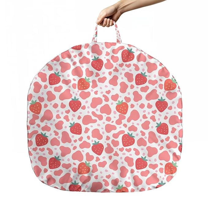 Newborn Lounger Cover, Removable Lounger Cover Breathable Baby Lounger Cover Reusable Infant Lounger Cover Portable Slipcover for Newborn for Baby Boys Girls Strawberry