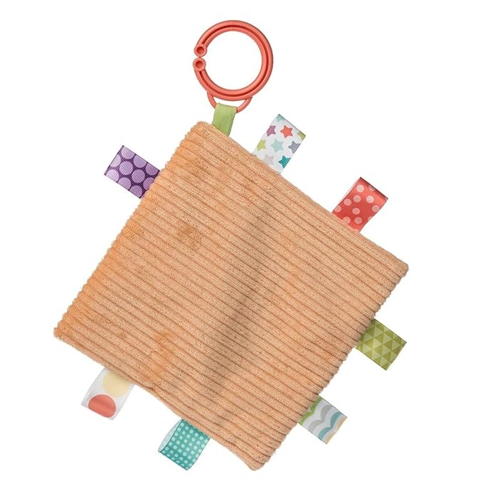 Taggies Crinkle Me Toy with Baby Paper & Squeaker with Sensory Tags, 6 x 6-inches, Buttercup Cow