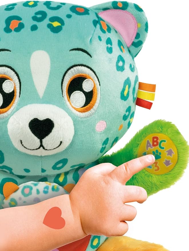 Clementoni Baby Cleo and Leo, Interactive Speaking Plush Animal with Small Puppy for Children from 6 Months and Above Activity Centre to Promote Emotional, Sensory and Cognitive