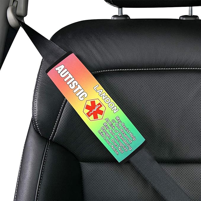 AprilLove Autism Awareness. Special Needs Seat Belt Cover, Autistic Seat Belt Cover, Medical Alert, Special Needs Gift, Special Needs Parents Gift,Multi,7inch x 10inch